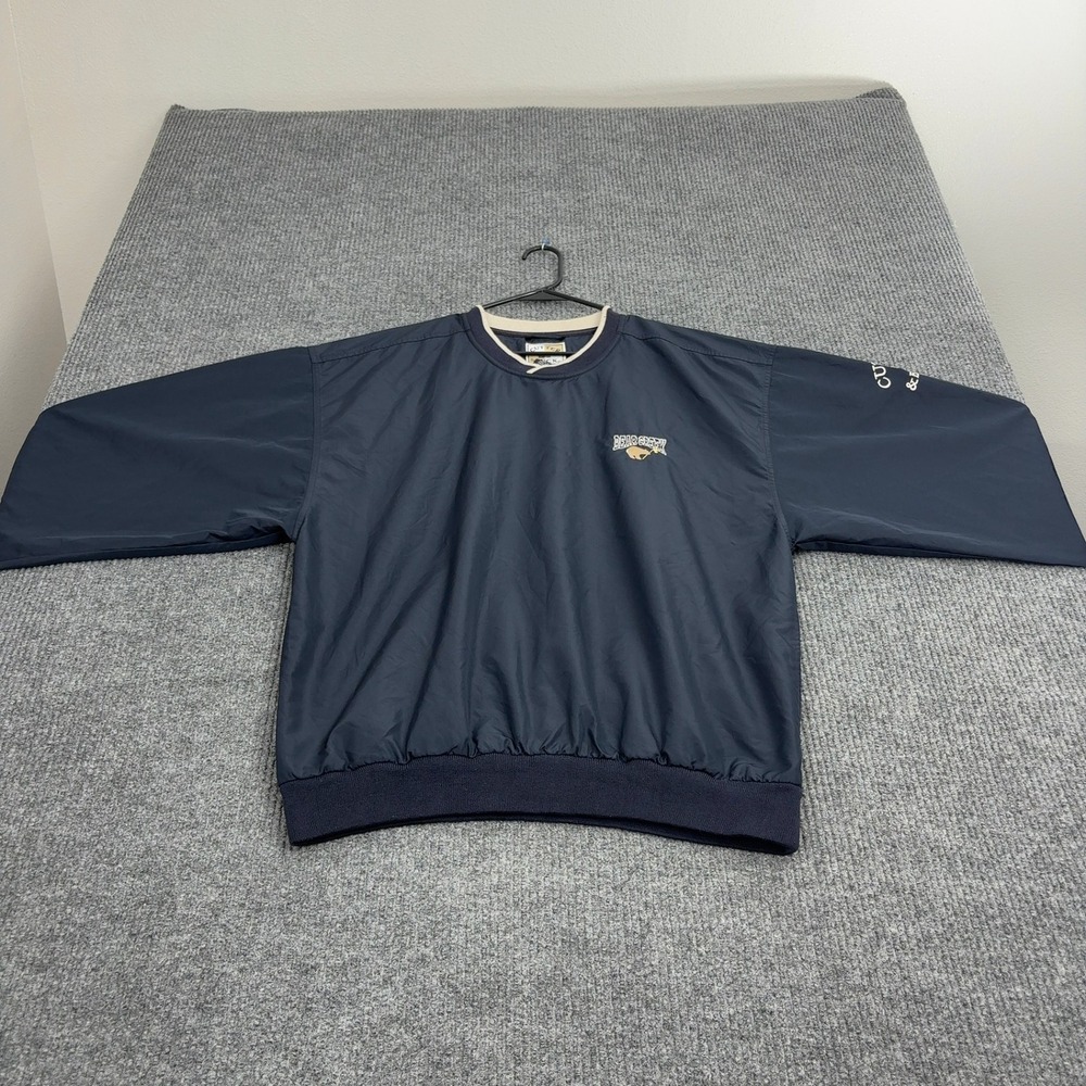 Bear Creek Cutter & Buck Windshirt Mens Large Navy Blue Polyester Pullover Golf‎